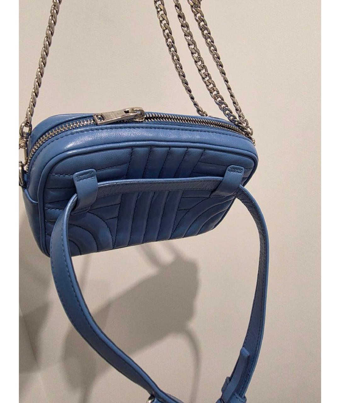 PRADA Голубая кожаная сумка через плечо, фото 3