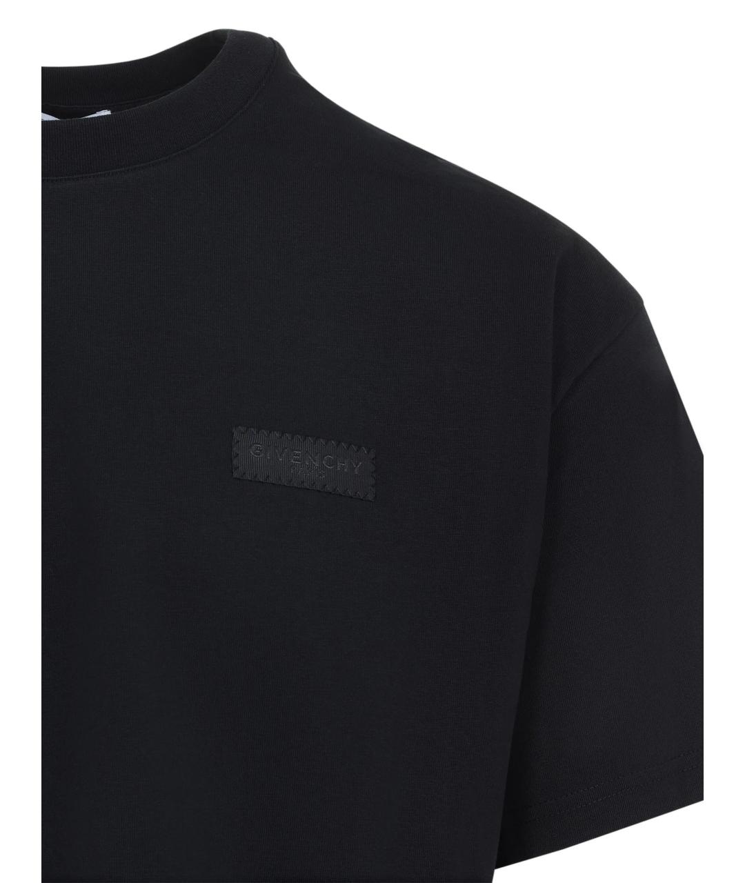 GIVENCHY Черная хлопковая футболка, фото 3