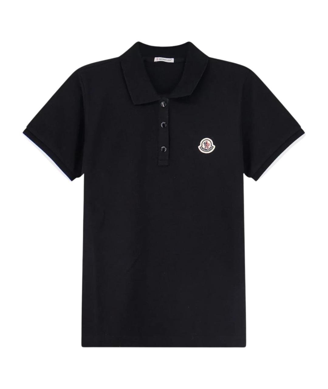 MONCLER Черная хлопковая футболка, фото 1