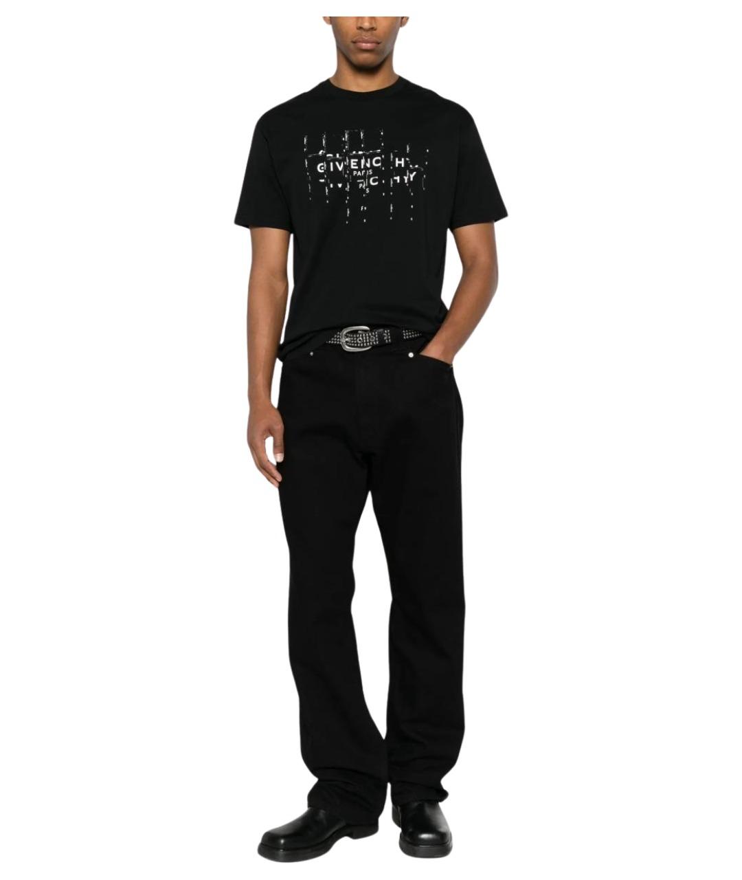 GIVENCHY Черная хлопковая футболка, фото 2