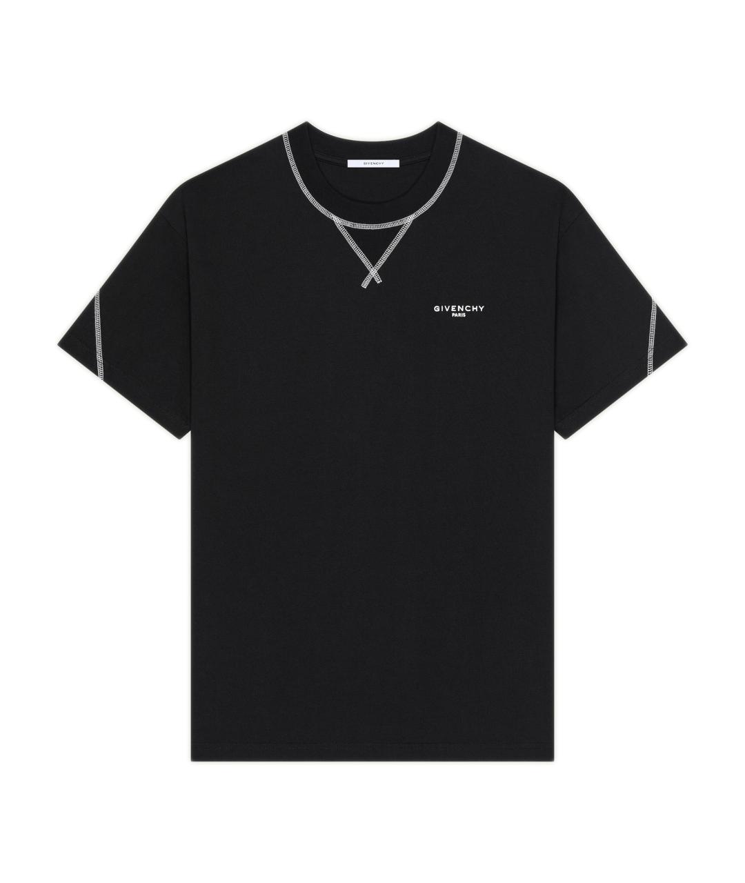 GIVENCHY Черная хлопковая футболка, фото 1