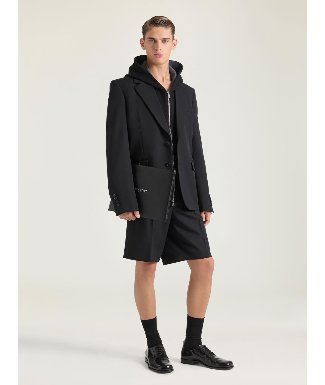 GIVENCHY Черная кожаная барсетка, фото 2