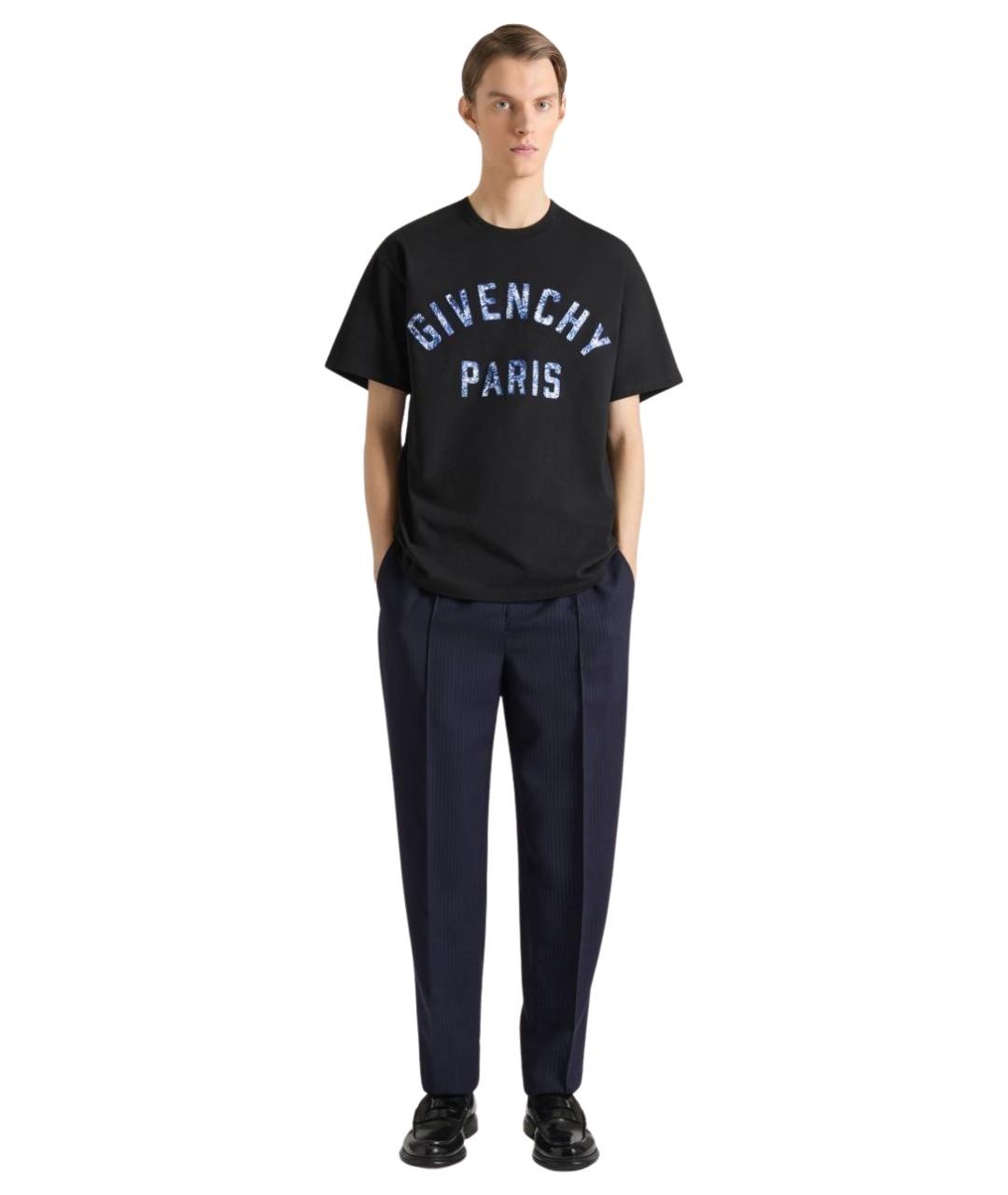GIVENCHY Черная хлопковая футболка, фото 2