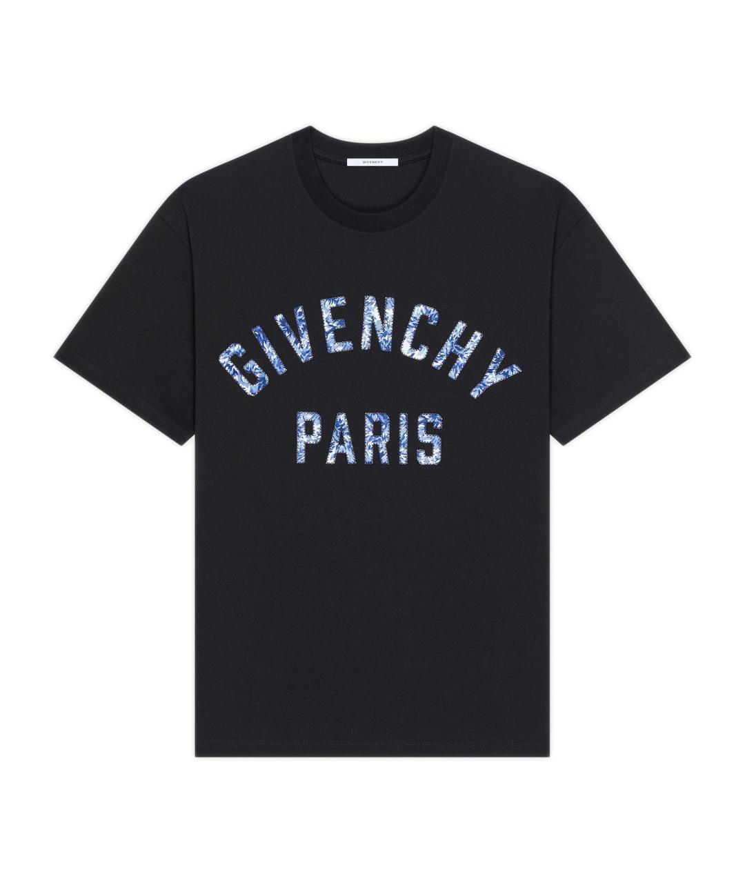 GIVENCHY Черная хлопковая футболка, фото 1