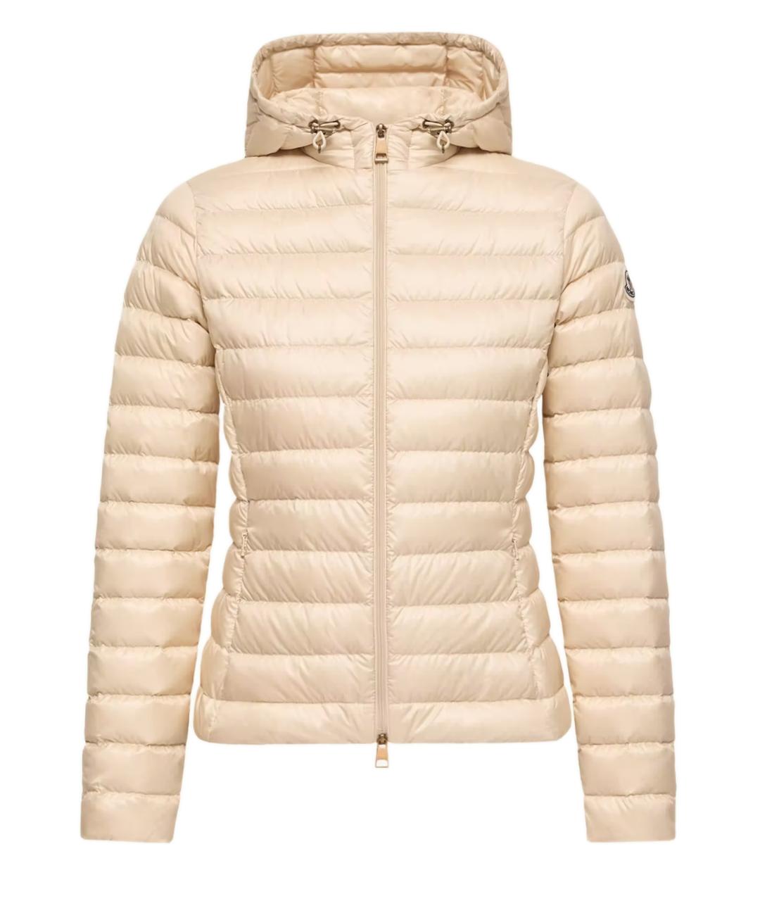MONCLER Бежевая полиамидовая куртка, фото 1