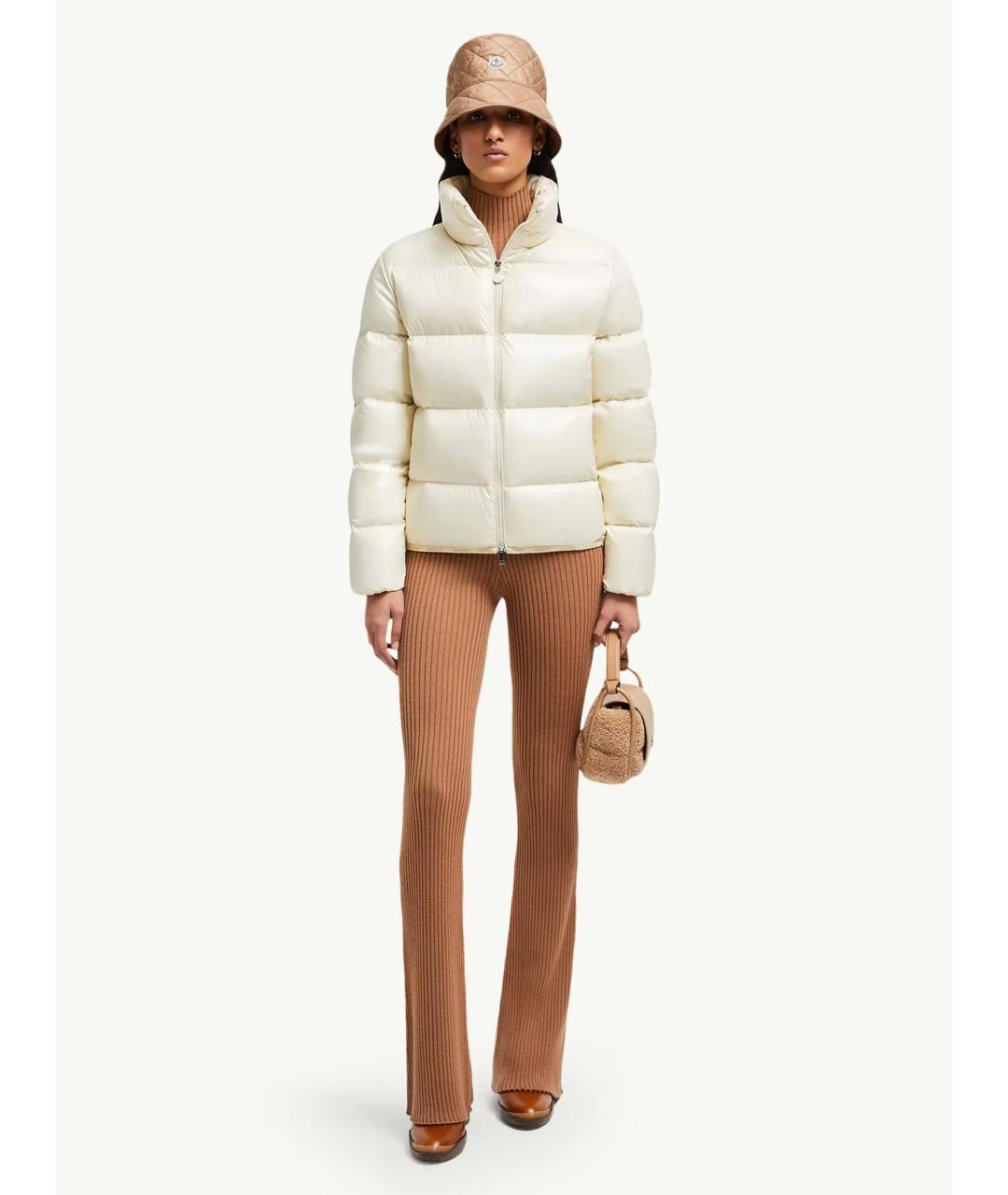 MONCLER Белая полиамидовая куртка, фото 2