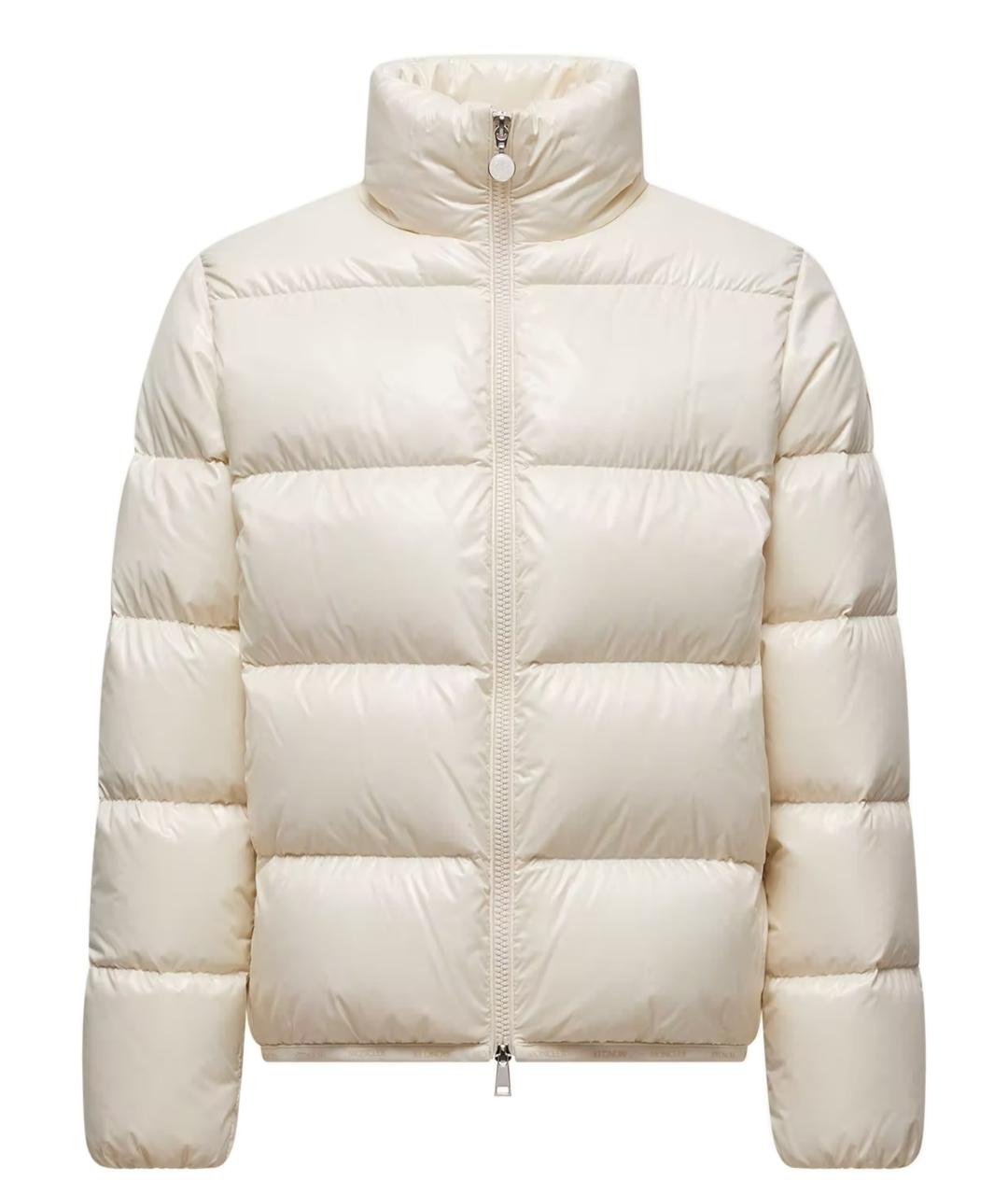 MONCLER Белая полиамидовая куртка, фото 1
