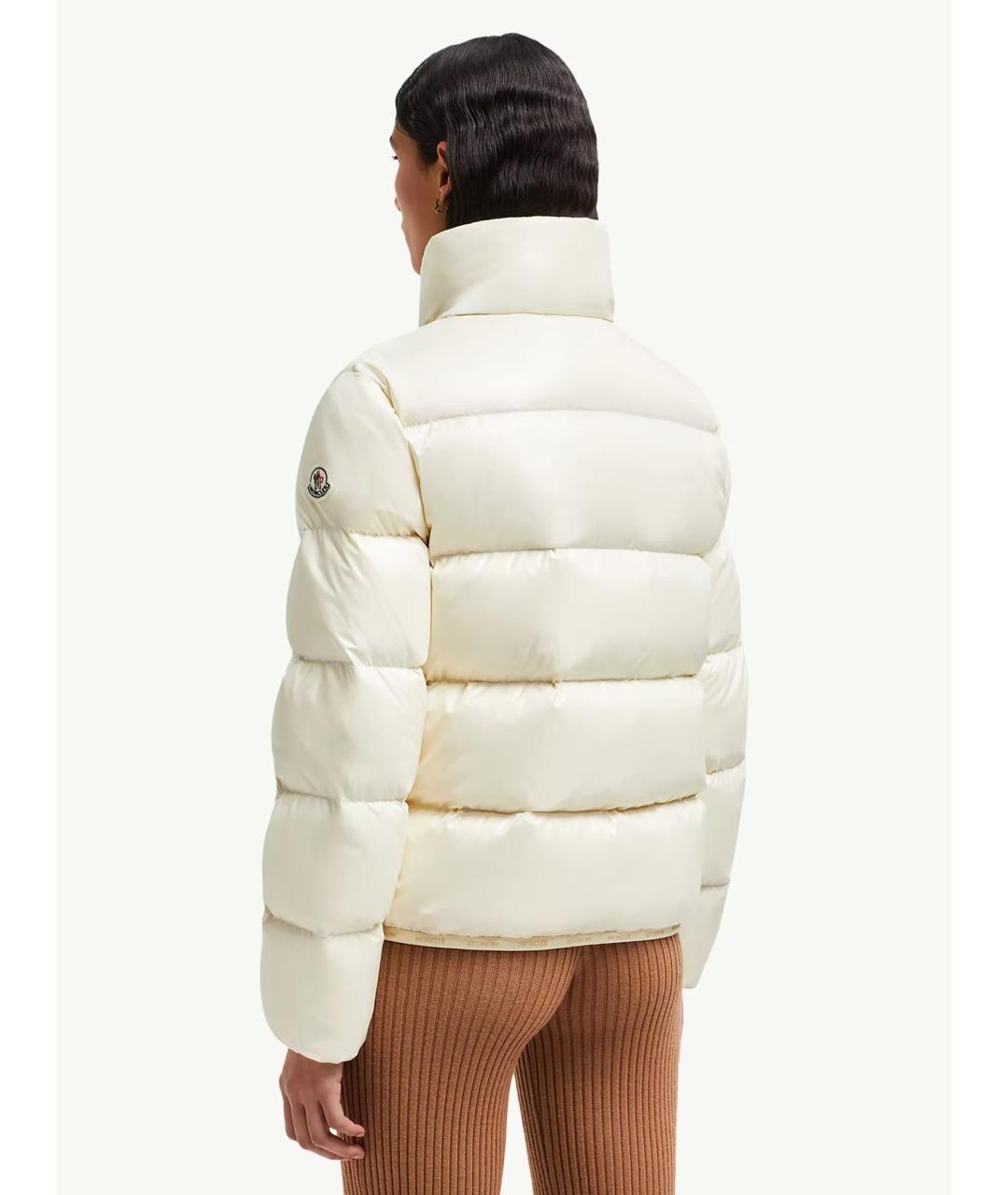 MONCLER Белая полиамидовая куртка, фото 5