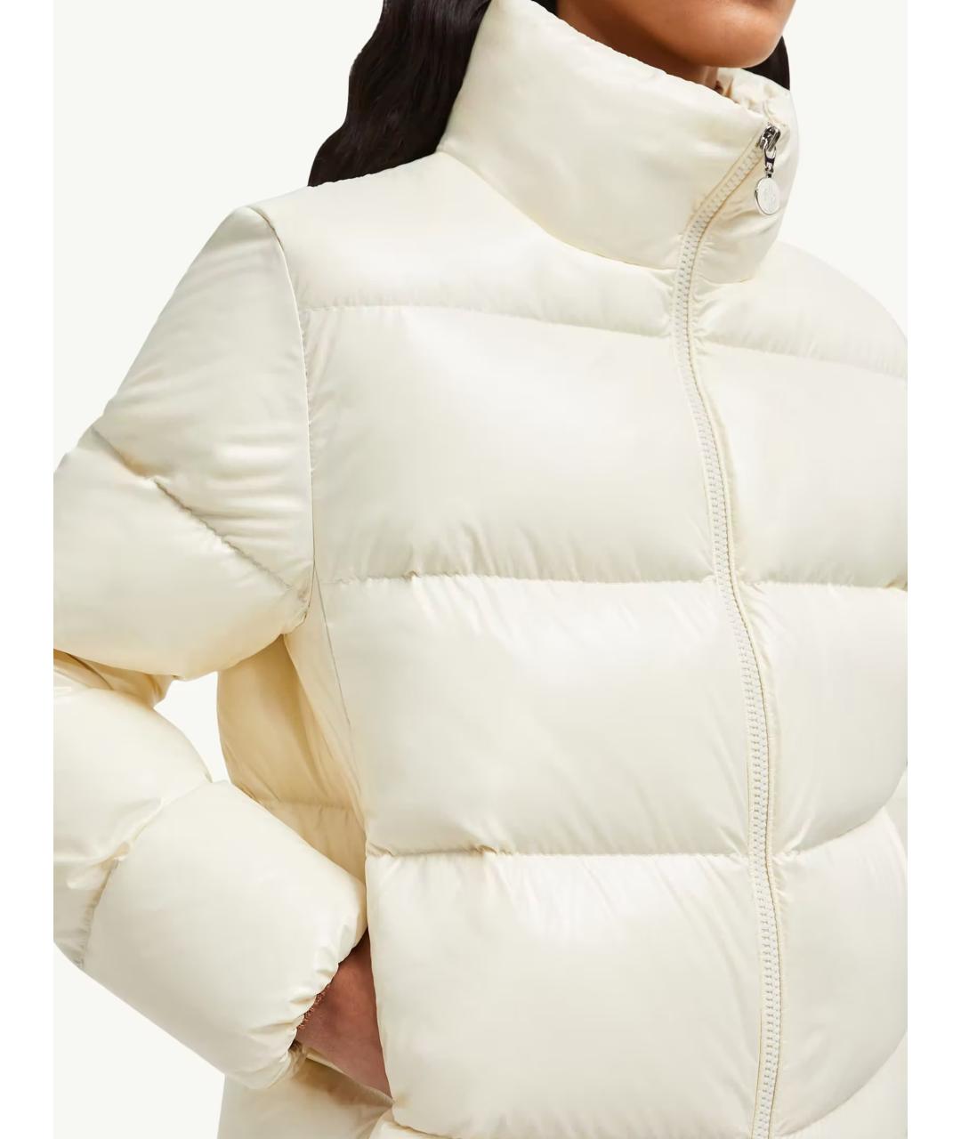 MONCLER Белая полиамидовая куртка, фото 6