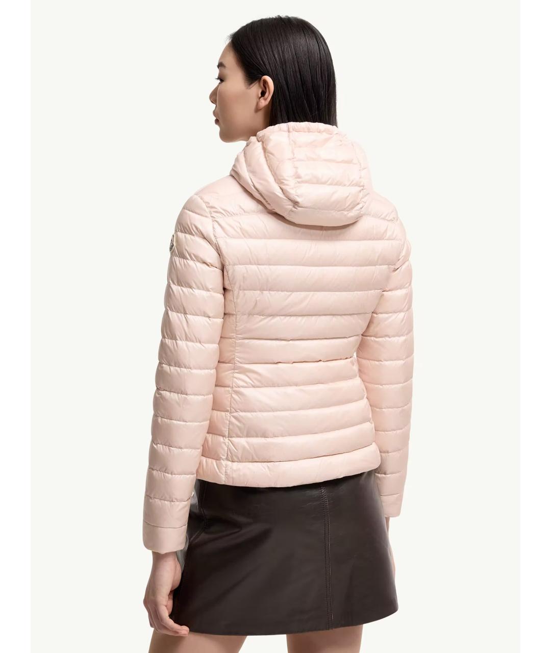 MONCLER Розовая полиамидовая куртка, фото 4