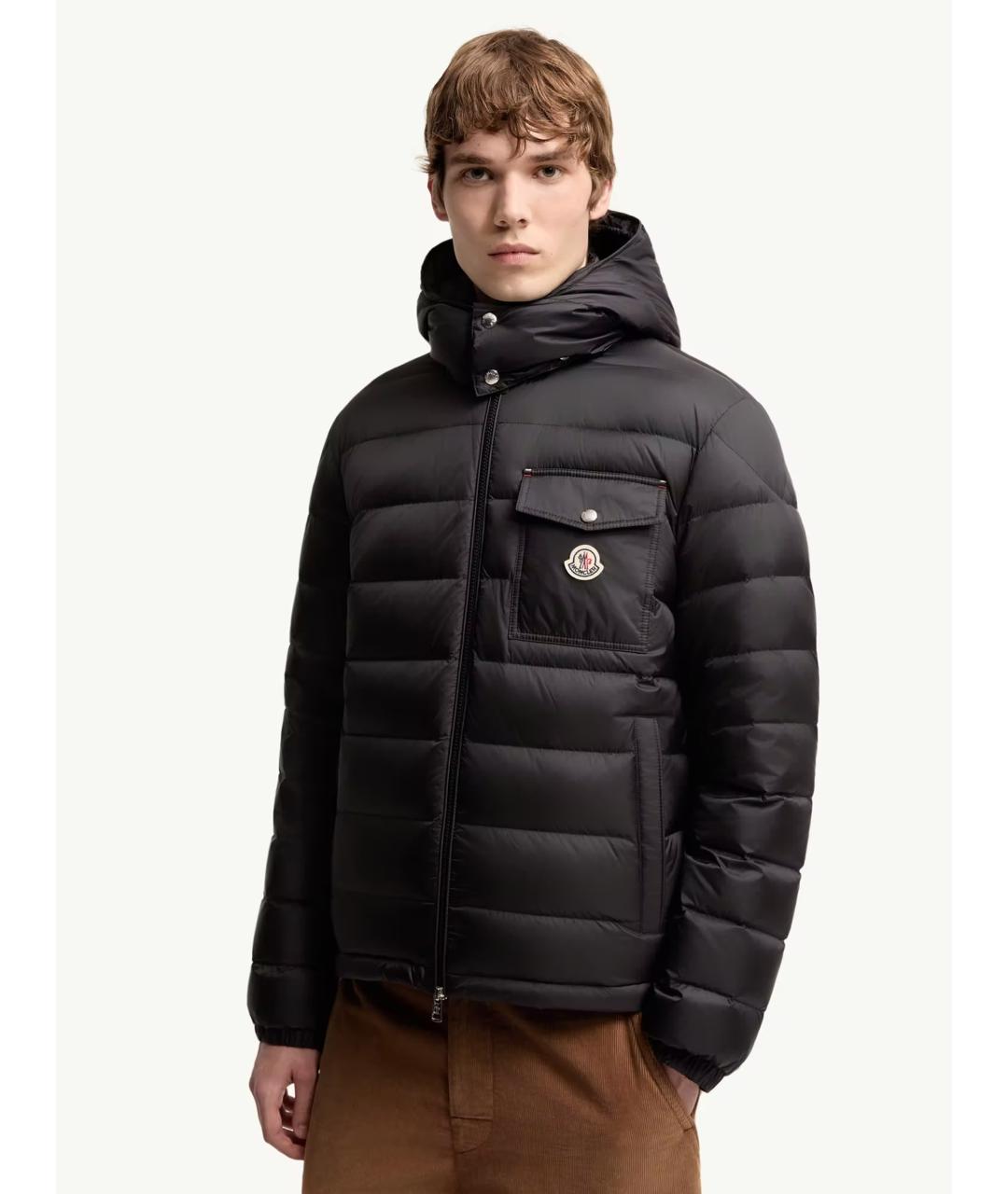 MONCLER Черная полиамидовая куртка, фото 5