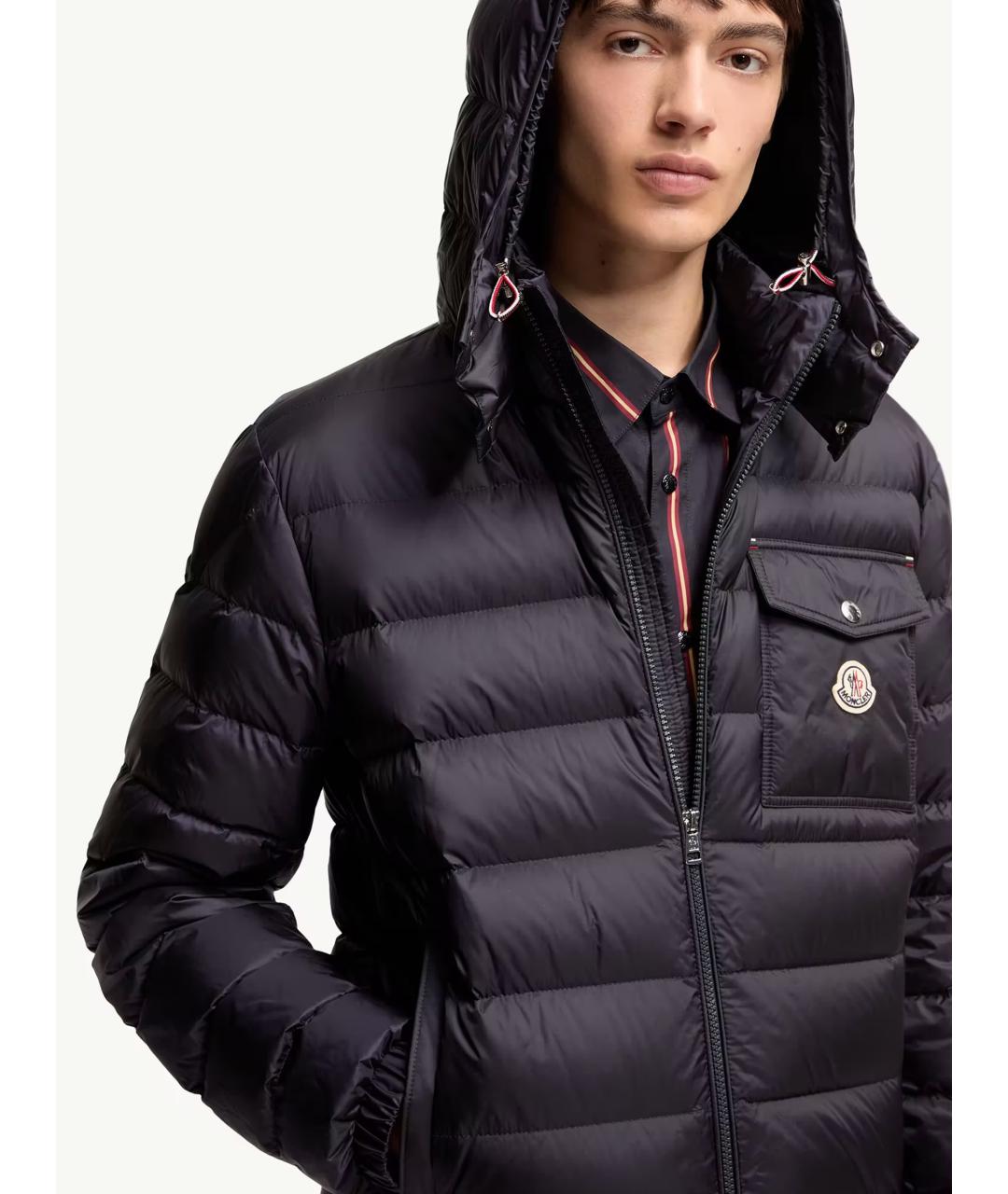 MONCLER Синяя полиамидовая куртка, фото 3