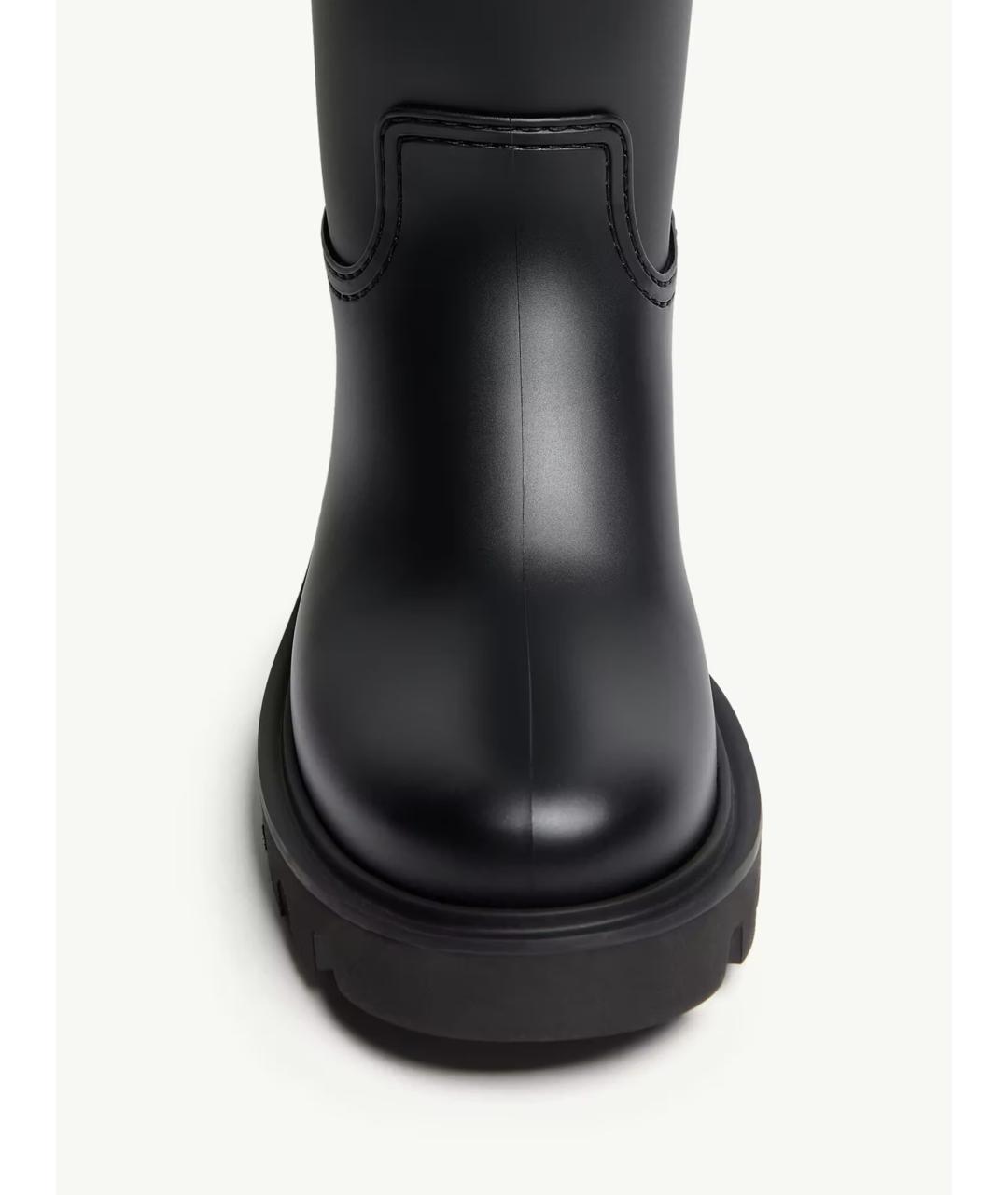 MONCLER Черные кожаные сапоги, фото 5