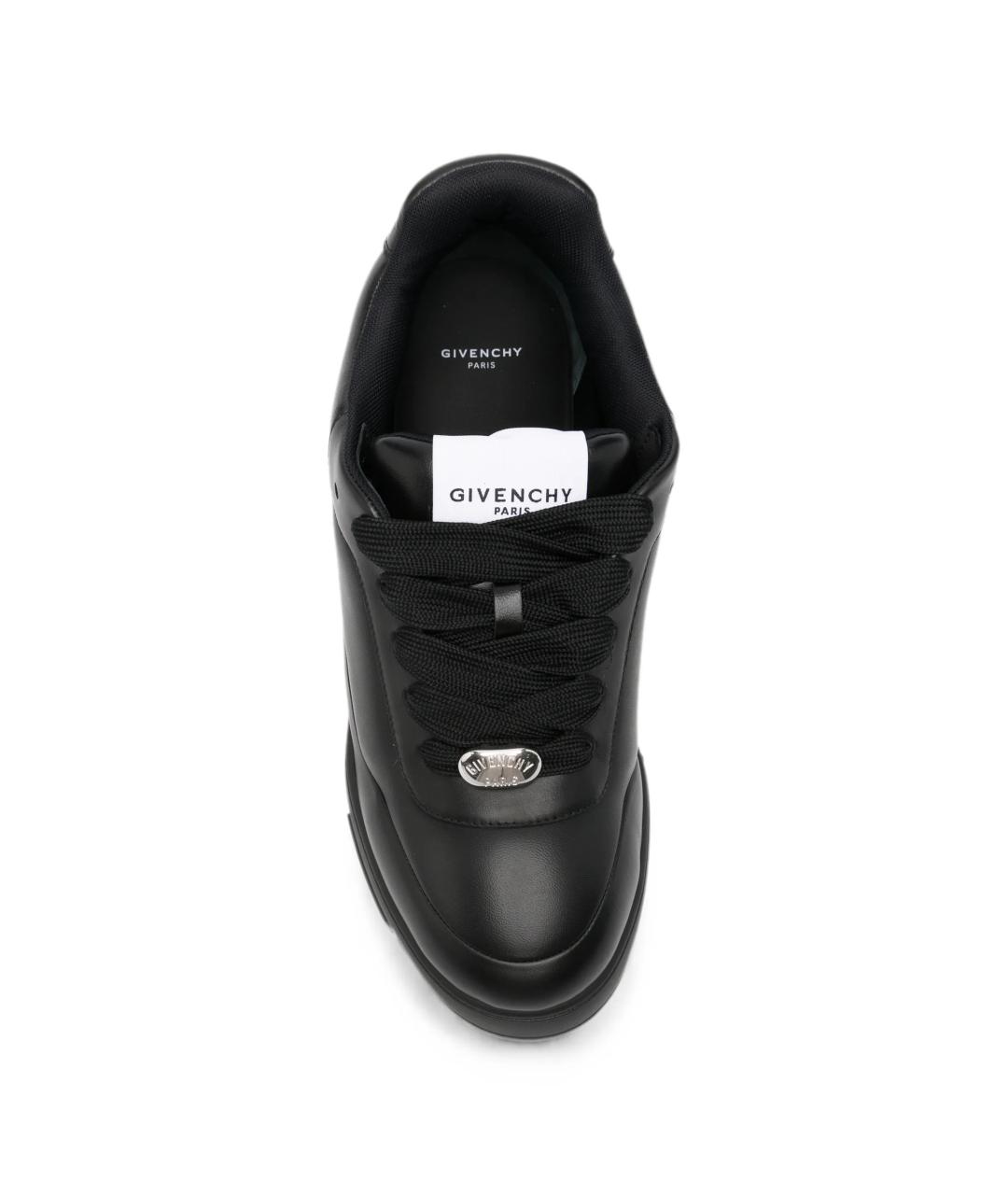 GIVENCHY Черные кожаные низкие кроссовки / кеды, фото 4