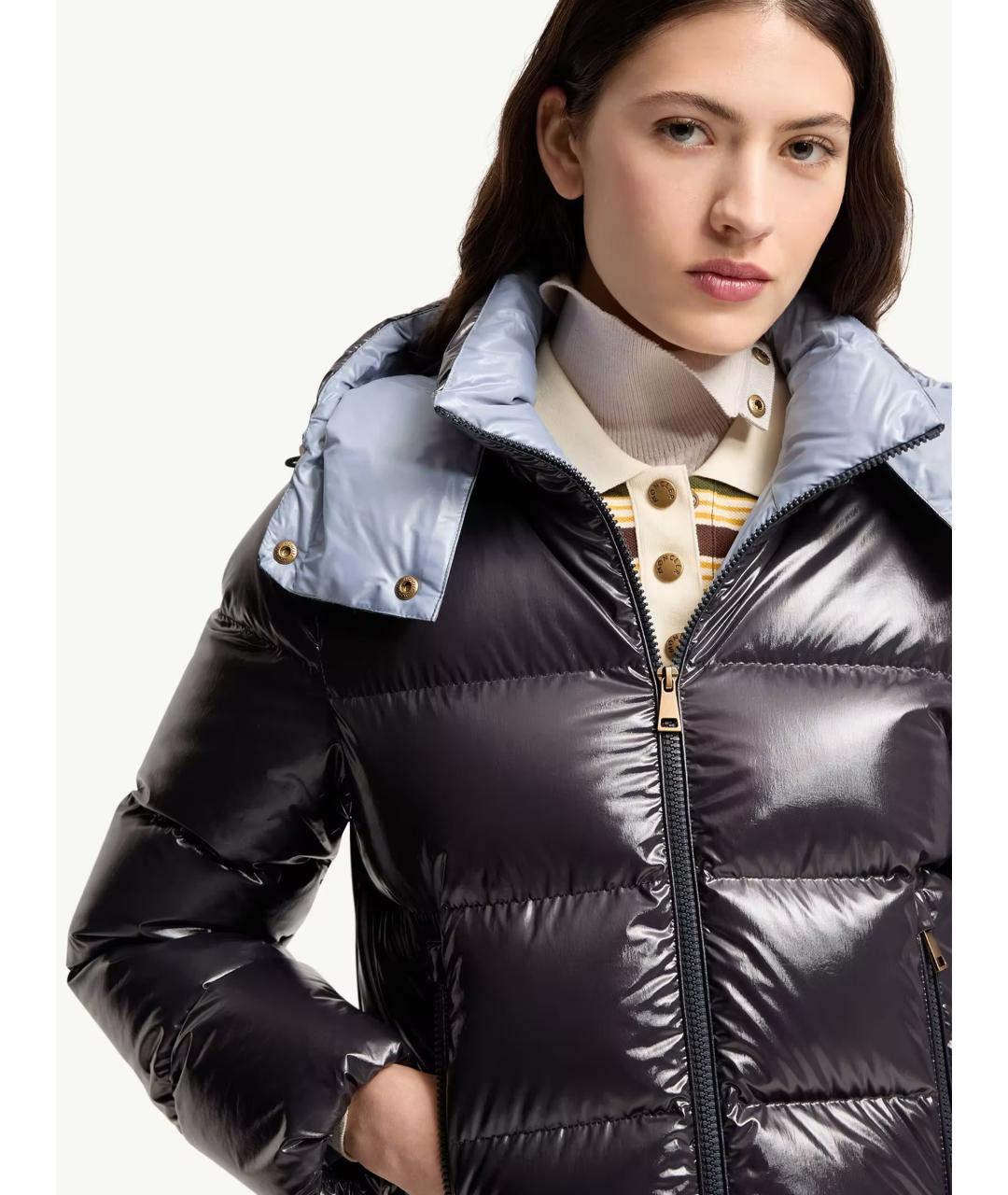 MONCLER Синяя полиамидовая куртка, фото 3