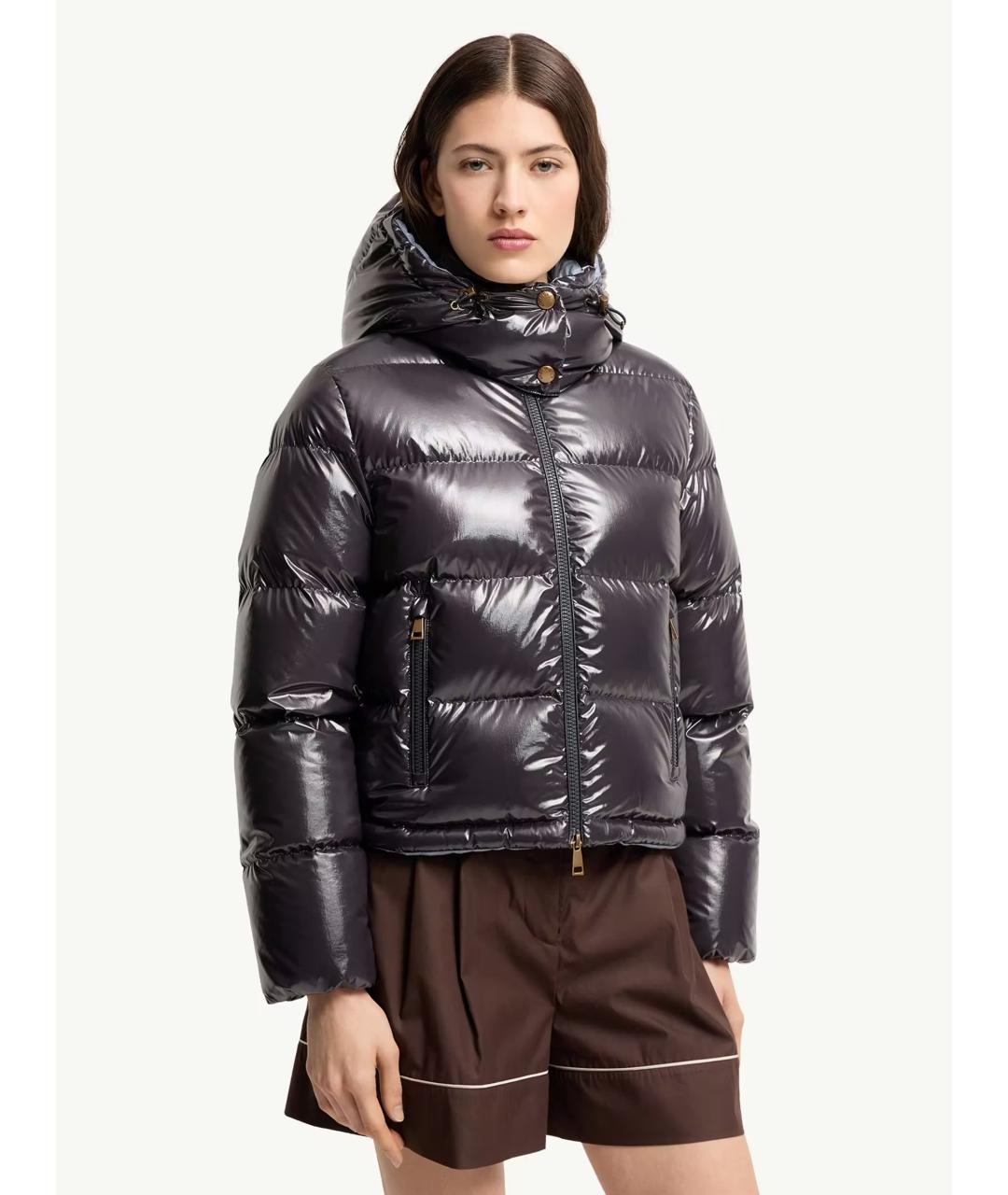 MONCLER Синяя полиамидовая куртка, фото 5