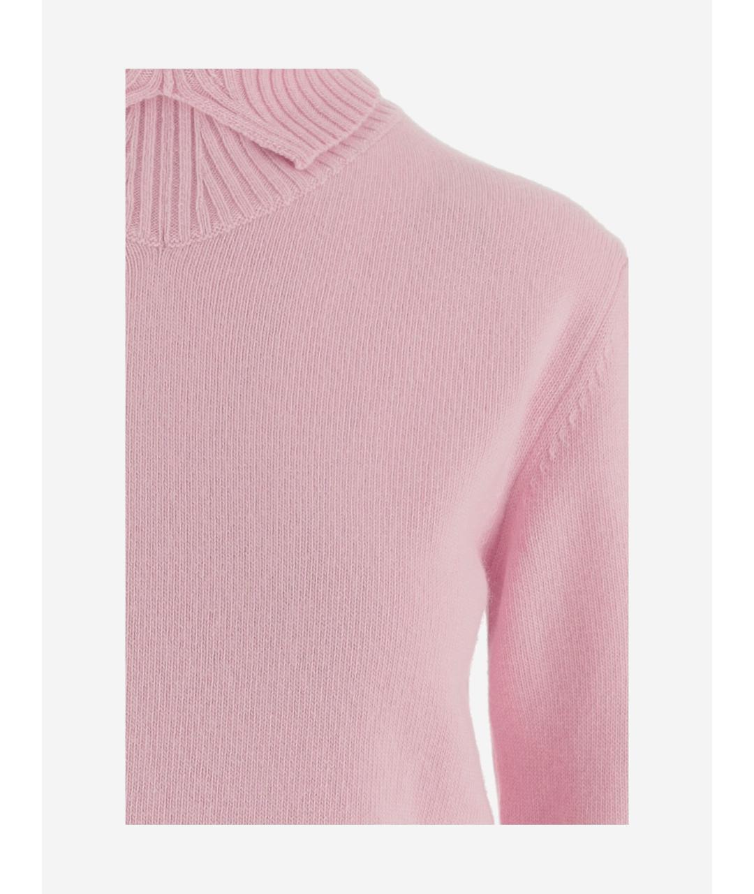 JIL SANDER Розовый шерстяной джемпер / свитер, фото 3