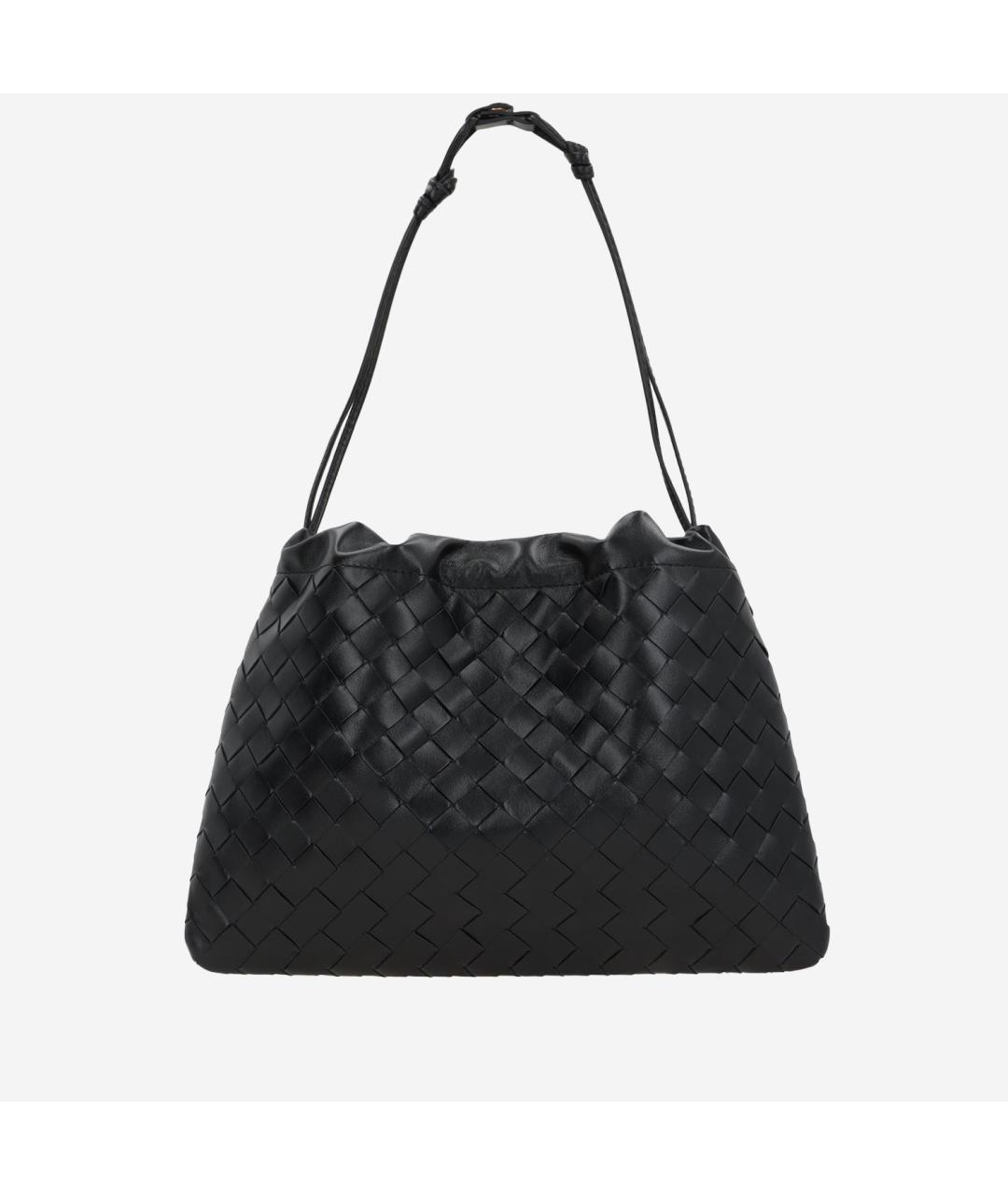 BOTTEGA VENETA Черная кожаная сумка через плечо, фото 3