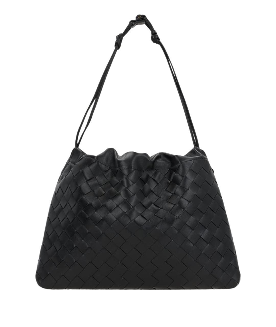 BOTTEGA VENETA Черная кожаная сумка через плечо, фото 1