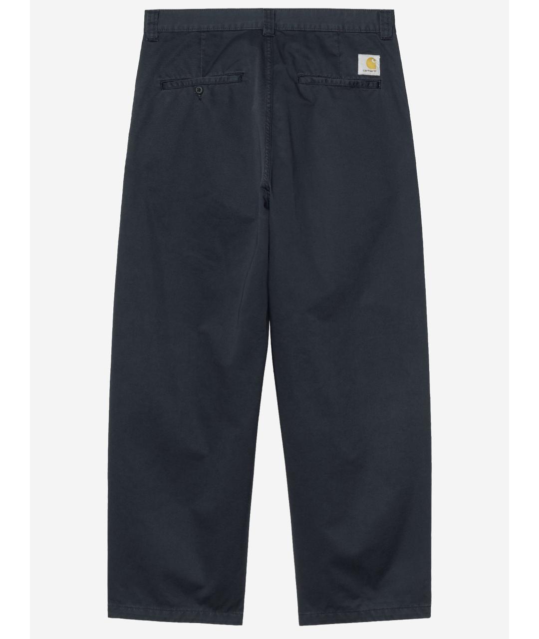 CARHARTT WIP Темно-синие хлопковые повседневные брюки, фото 2