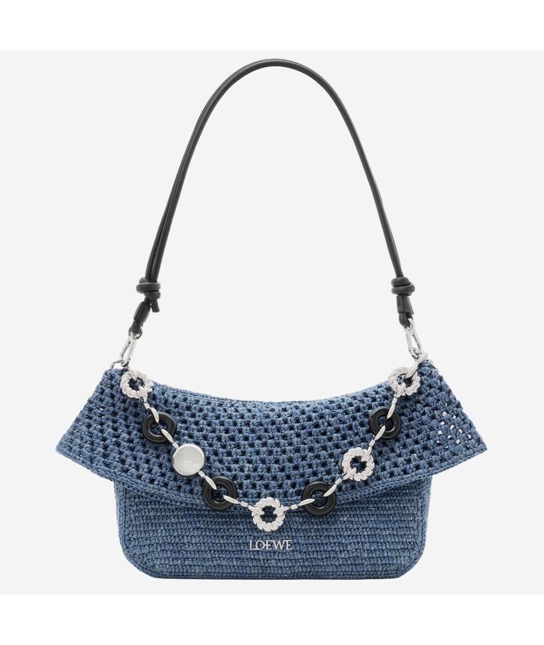LOEWE Синяя плетеная сумка через плечо, фото 4