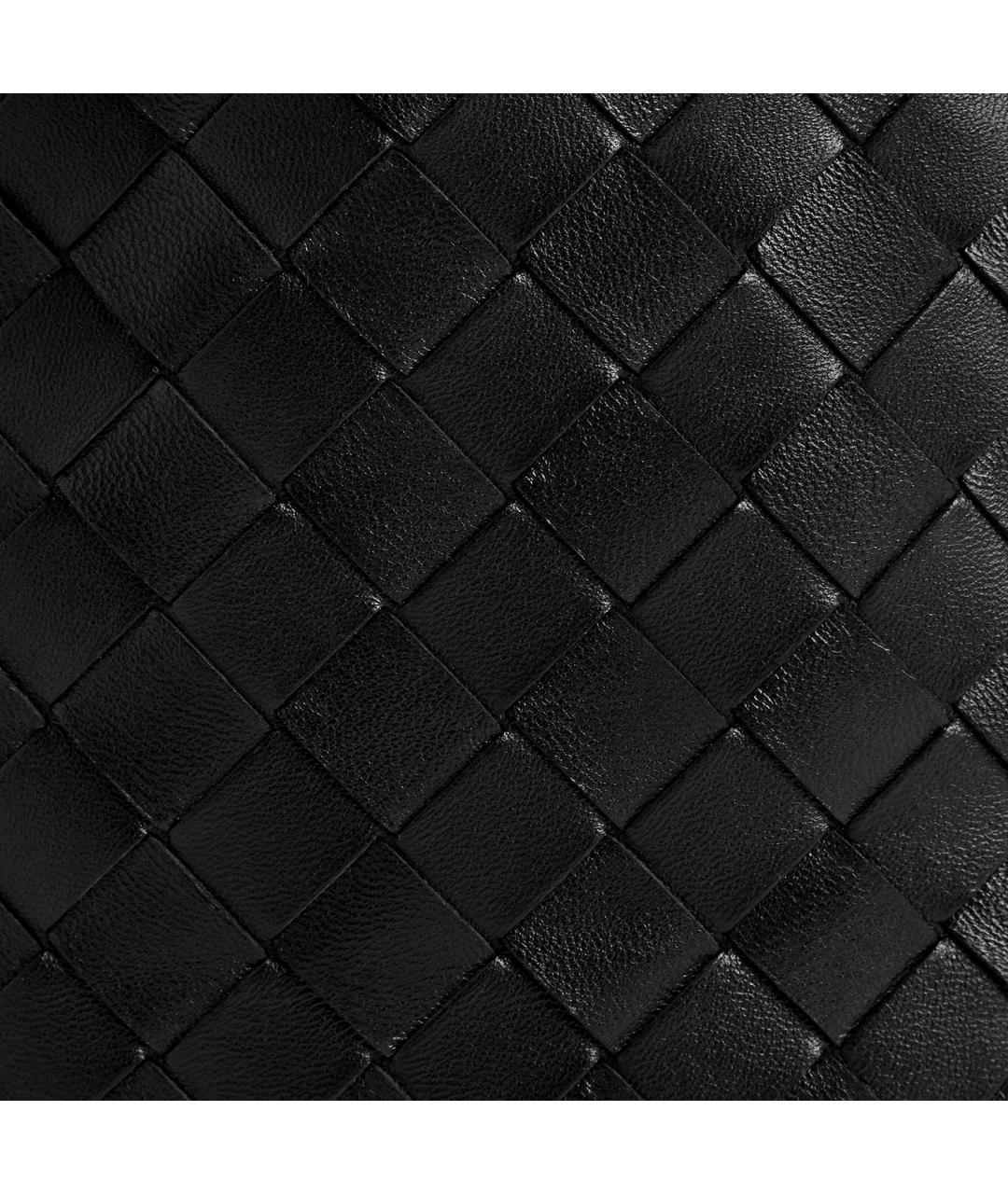 BOTTEGA VENETA Черная кожаная сумка тоут, фото 4