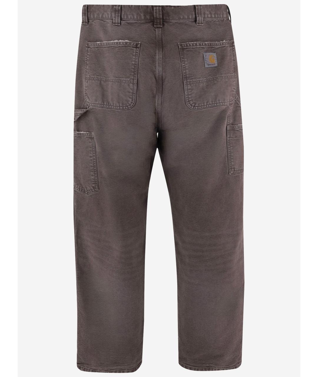 CARHARTT WIP Коричневые хлопковые прямые джинсы, фото 2
