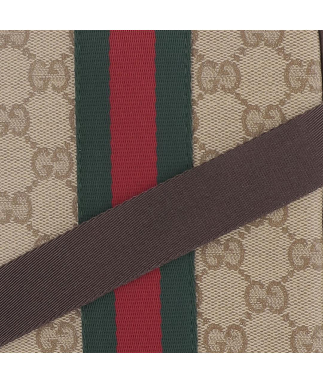 GUCCI Бежевая жаккардовая сумка на плечо, фото 4