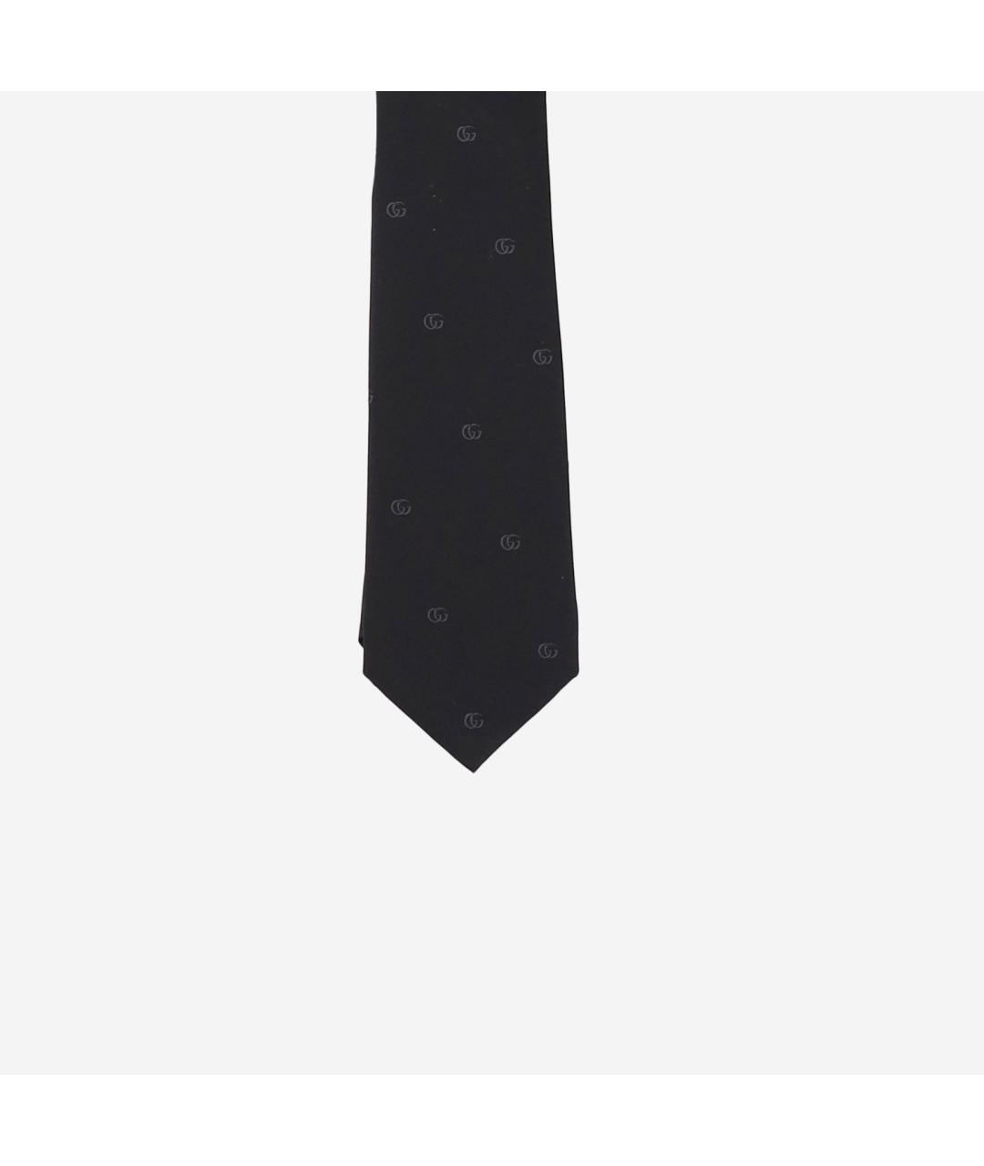 GUCCI Черный шелковый галстук, фото 2