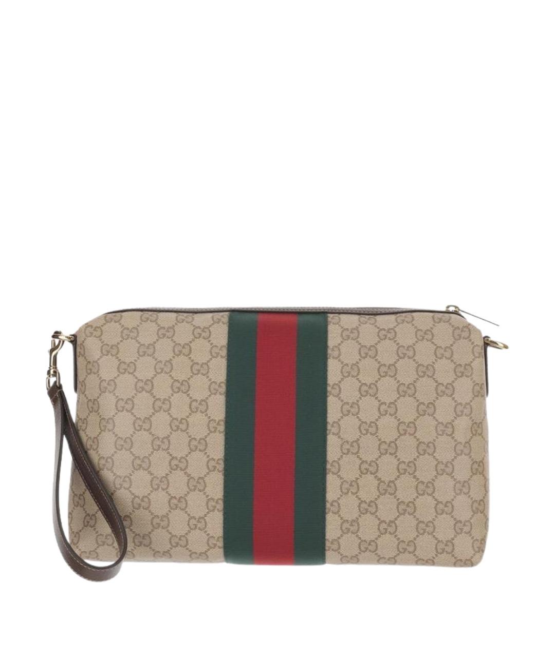 GUCCI Бежевая хлопковая сумка на плечо, фото 1
