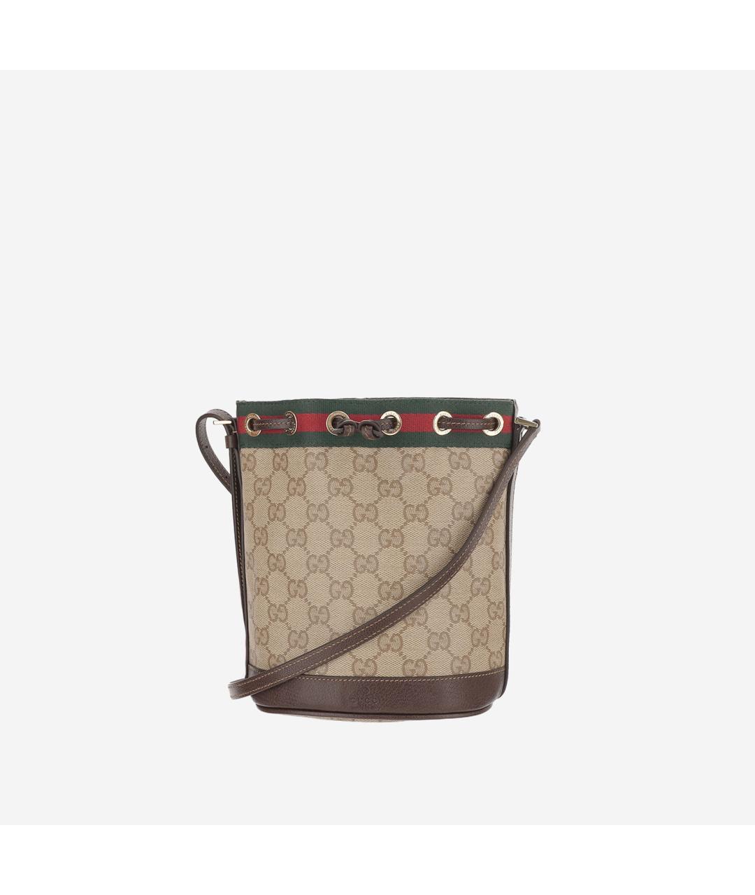 GUCCI Бежевая тканевая сумка через плечо, фото 5