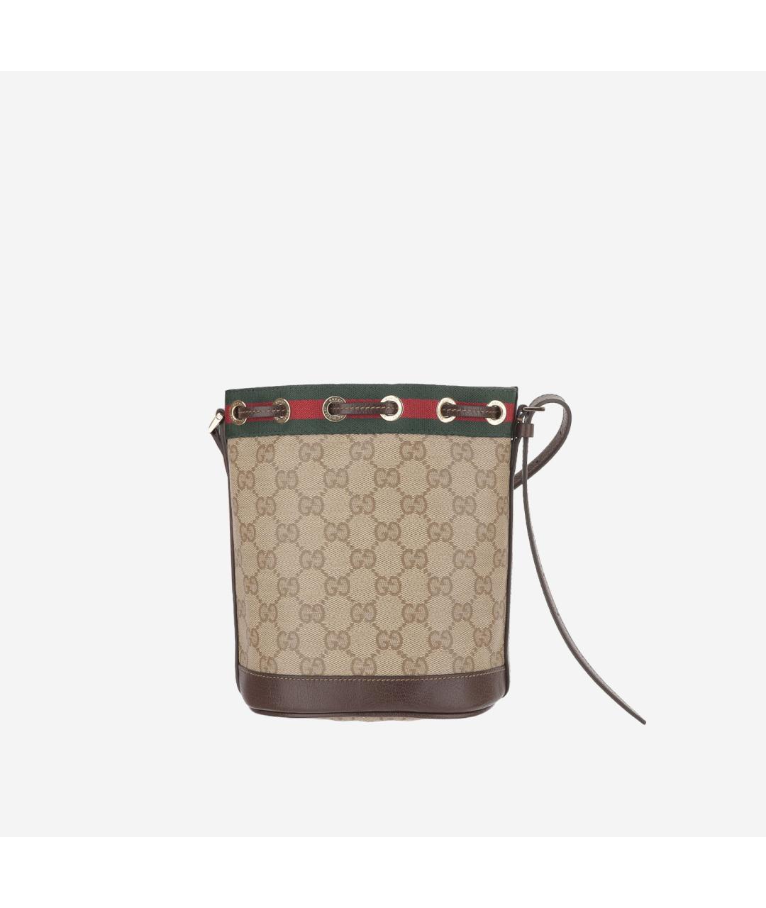 GUCCI Бежевая тканевая сумка через плечо, фото 3