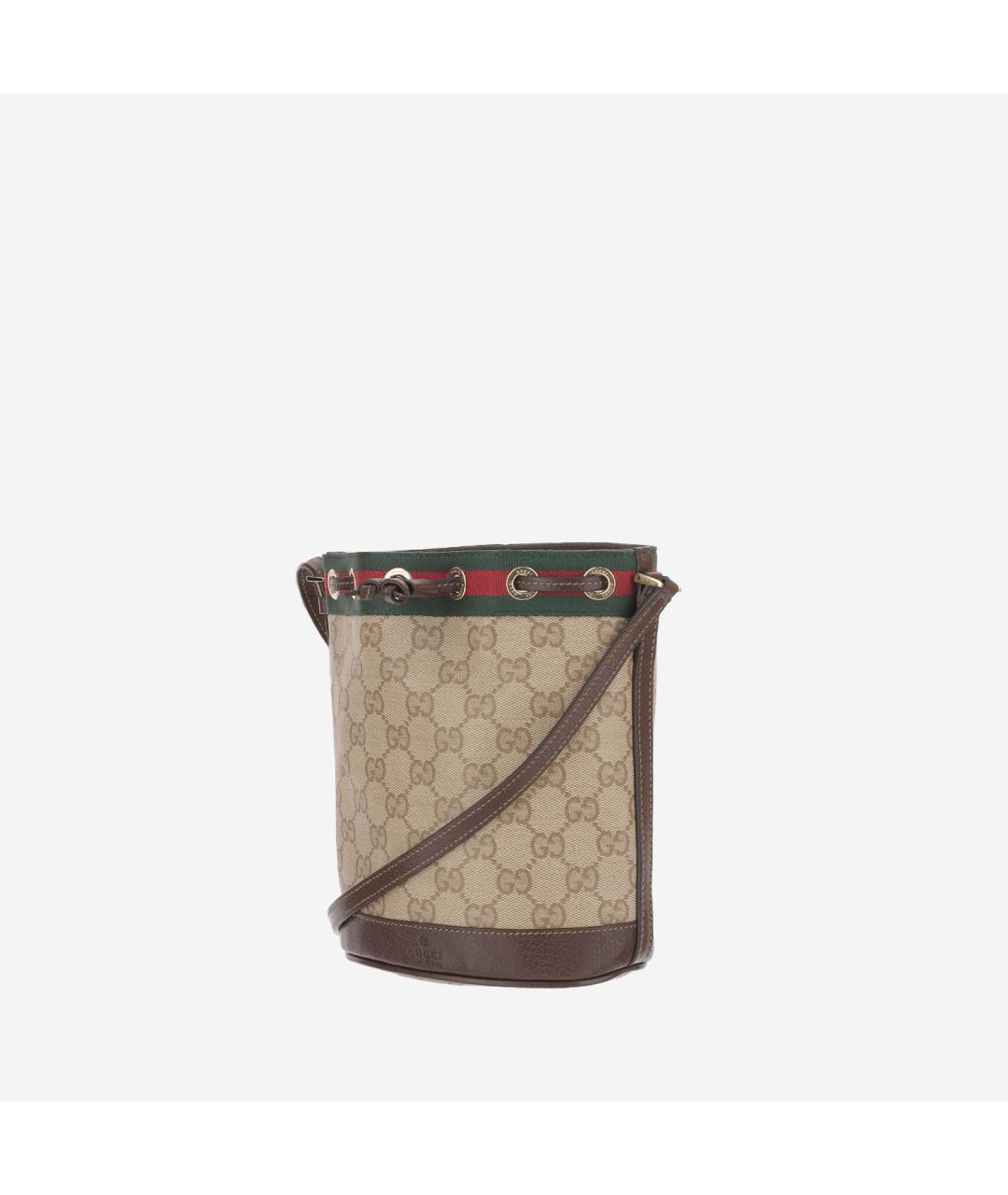GUCCI Бежевая тканевая сумка через плечо, фото 2