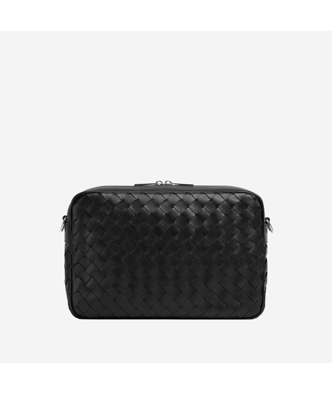 BOTTEGA VENETA Черная кожаная сумка на плечо, фото 3
