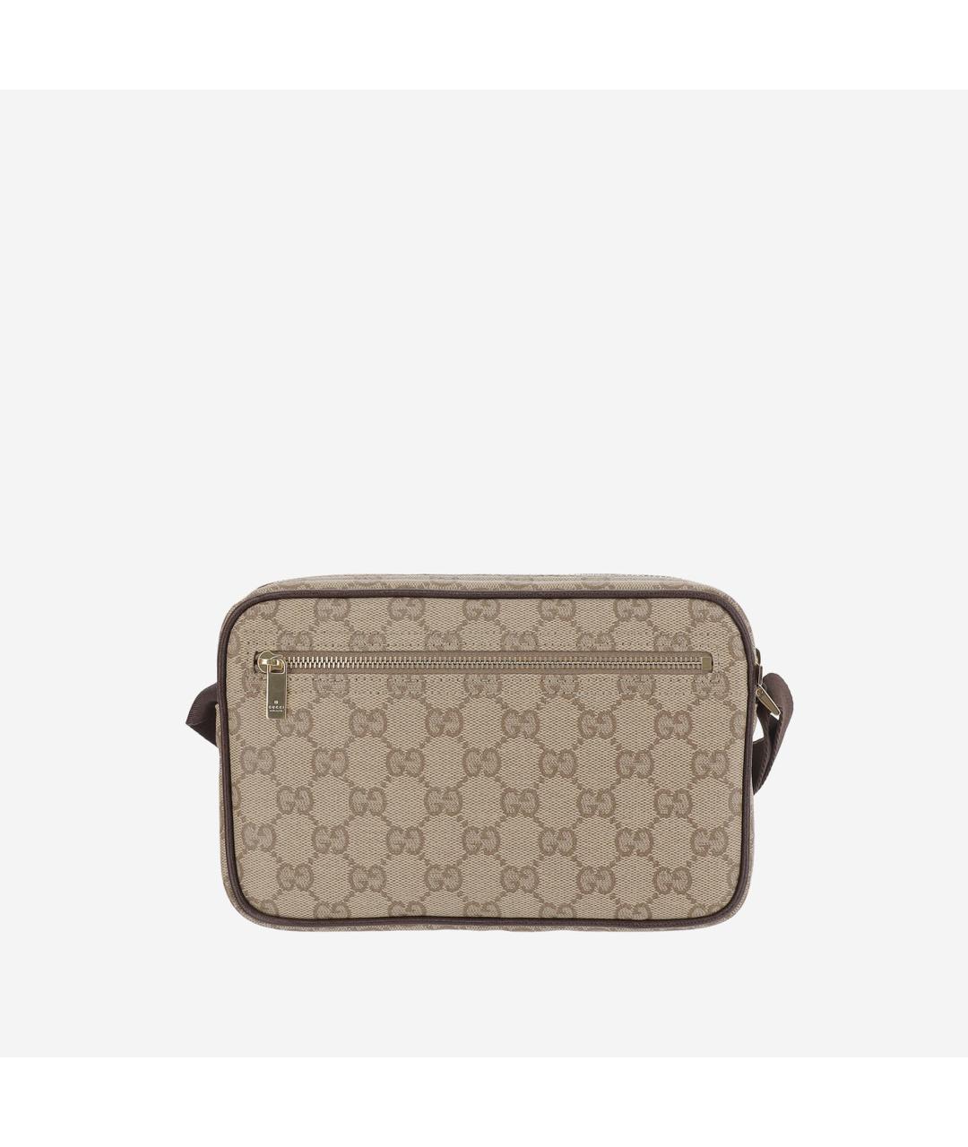 GUCCI Бежевая жаккардовая сумка через плечо, фото 3