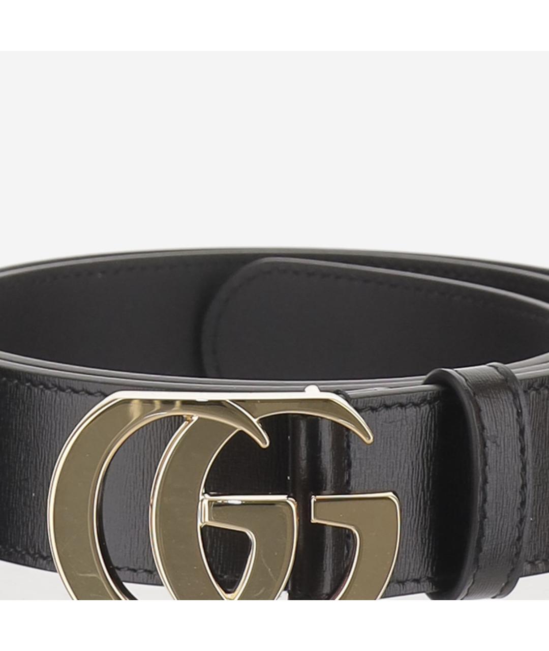 GUCCI Черный кожаный ремень, фото 3