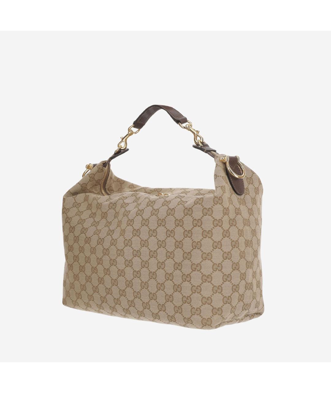 GUCCI Бежевая тканевая сумка через плечо, фото 2