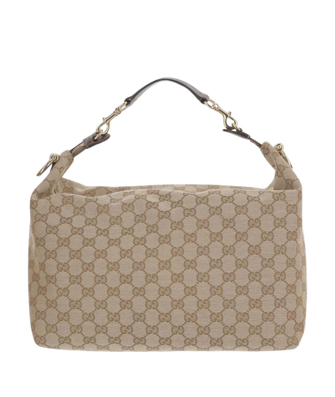 GUCCI Бежевая тканевая сумка через плечо, фото 1