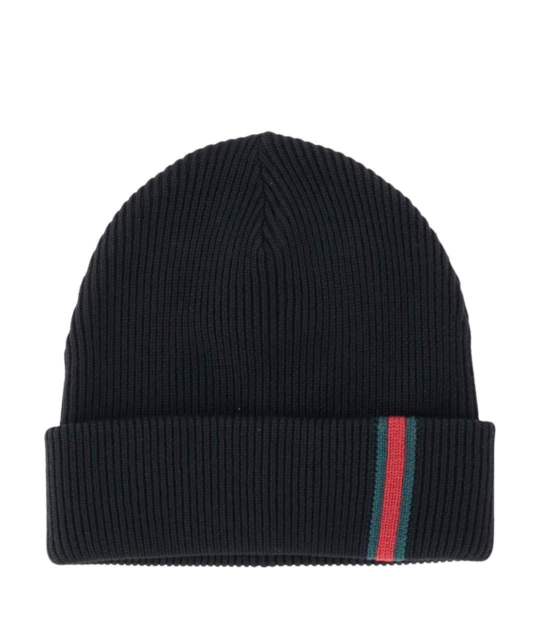 GUCCI Черная шерстяная шапка, фото 3