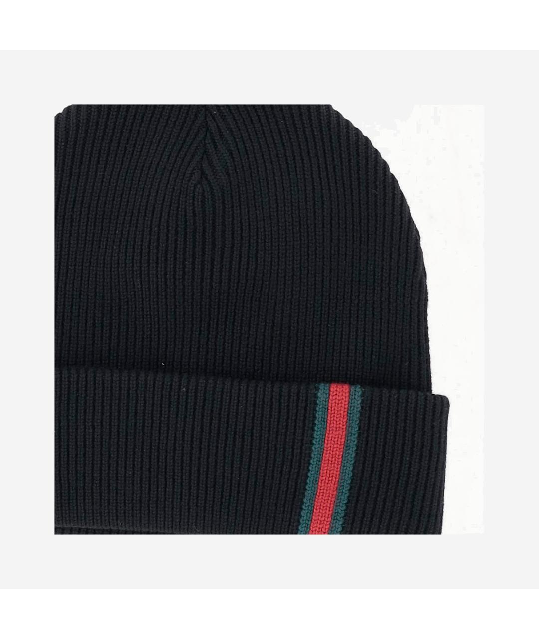GUCCI Черная шерстяная шапка, фото 2