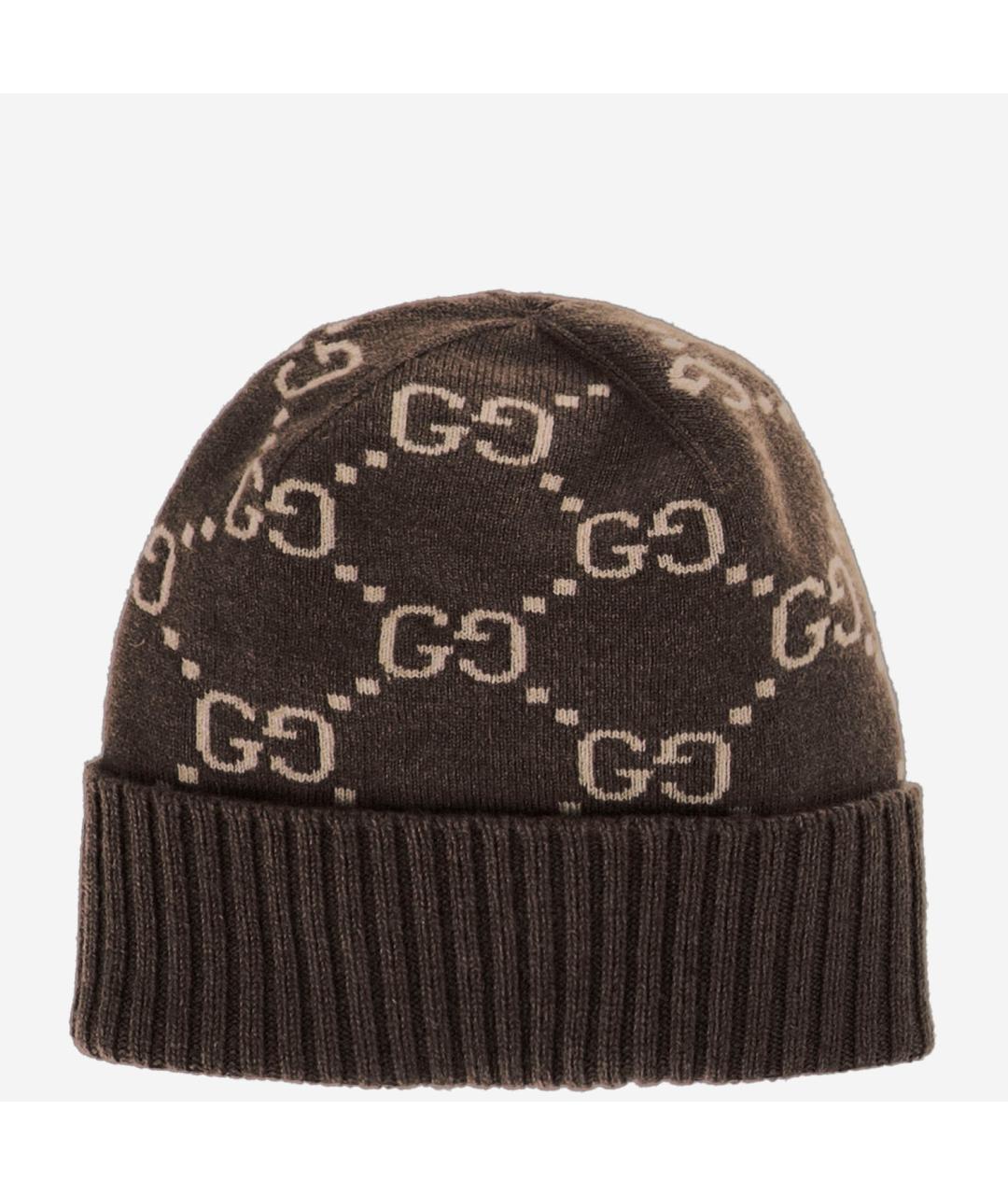 GUCCI Коричневая кашемировая шапка, фото 4