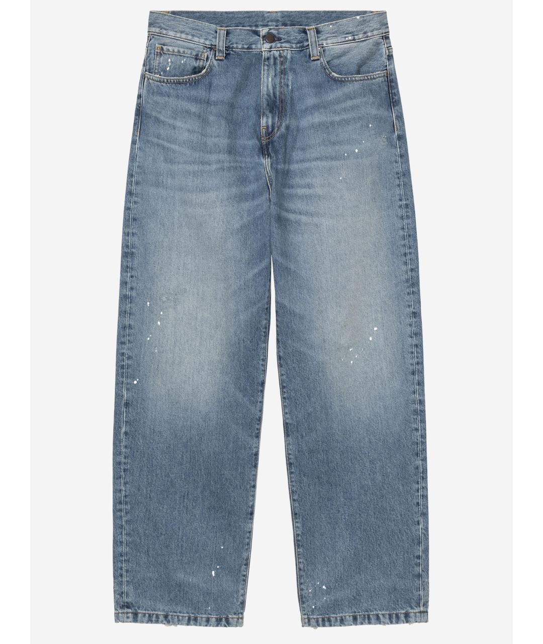 CARHARTT WIP Голубые хлопковые прямые джинсы, фото 4