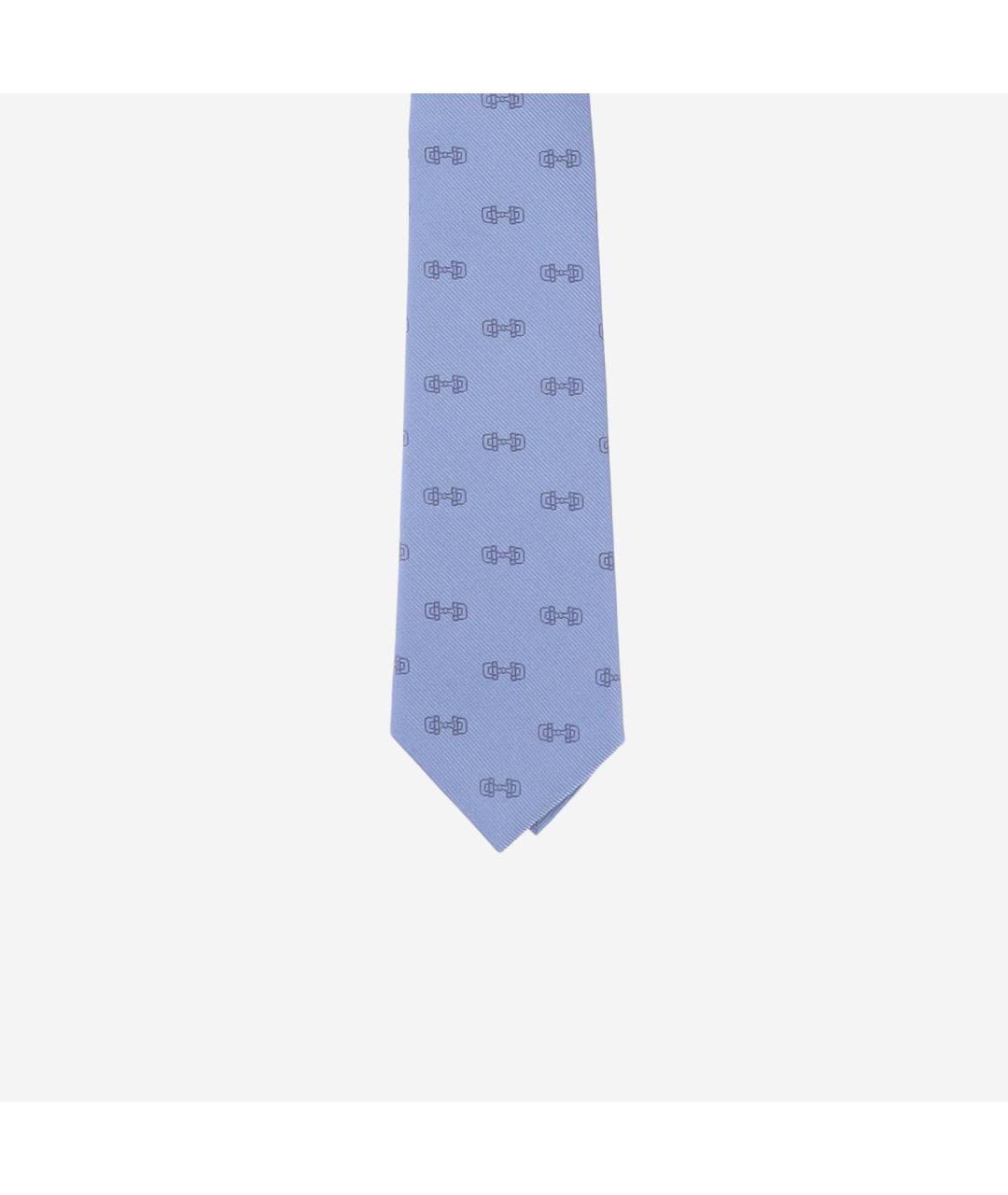 GUCCI Голубой шелковый галстук, фото 1