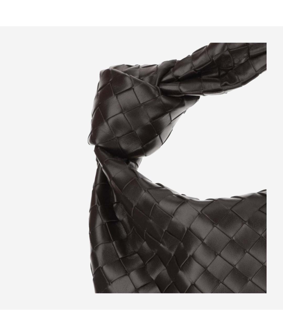 BOTTEGA VENETA Коричневая кожаная сумка через плечо, фото 4