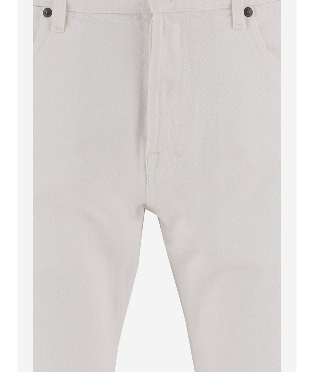 GUCCI Белые хлопковые джинсы, фото 3