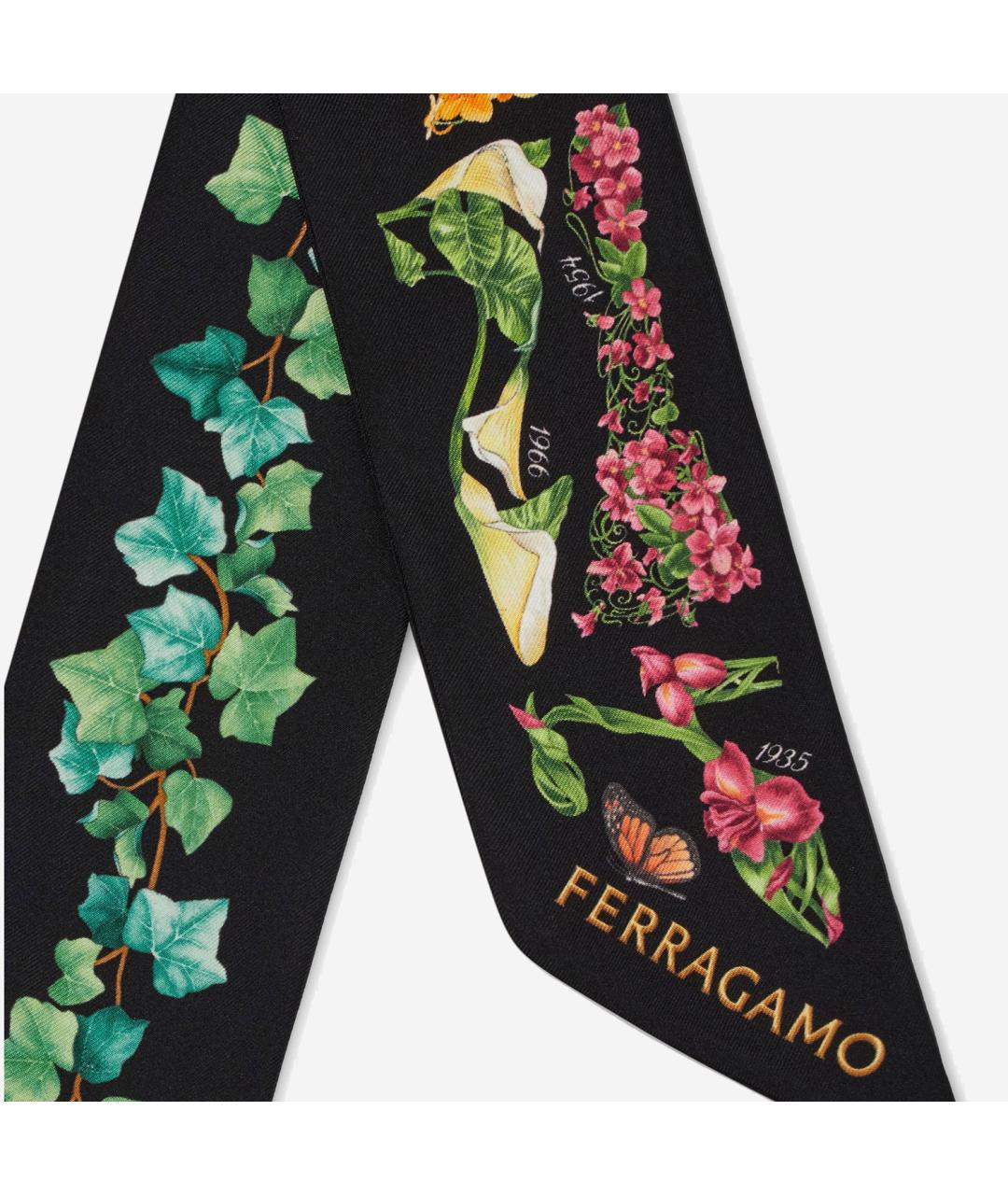 FERRAGAMO Черный шарф, фото 2