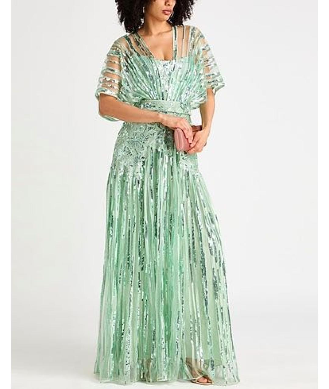 ELIE SAAB Салатовое шелковое вечернее платье, фото 3