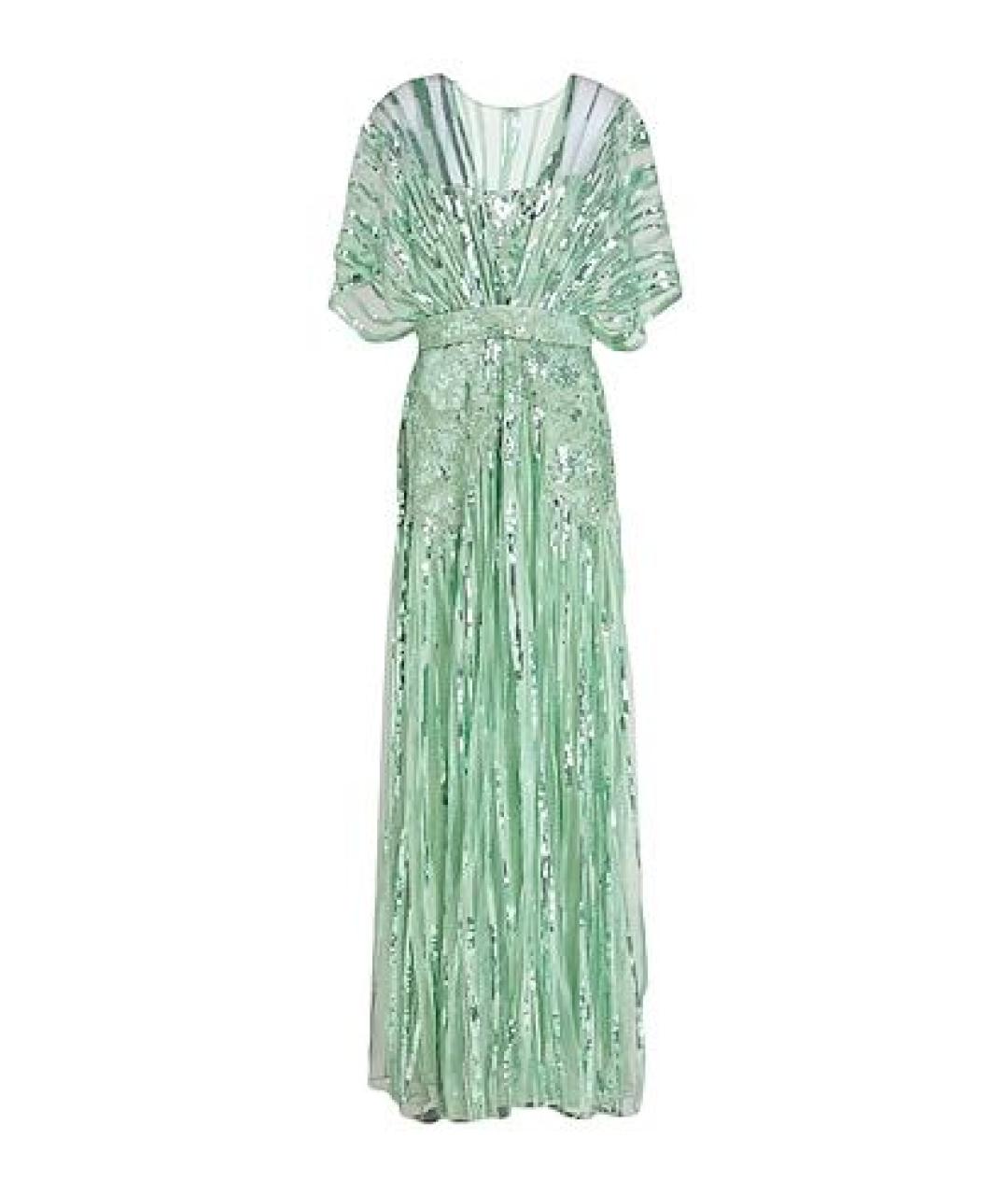 ELIE SAAB Салатовое шелковое вечернее платье, фото 1