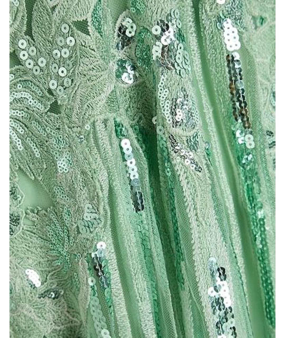 ELIE SAAB Салатовое шелковое вечернее платье, фото 4