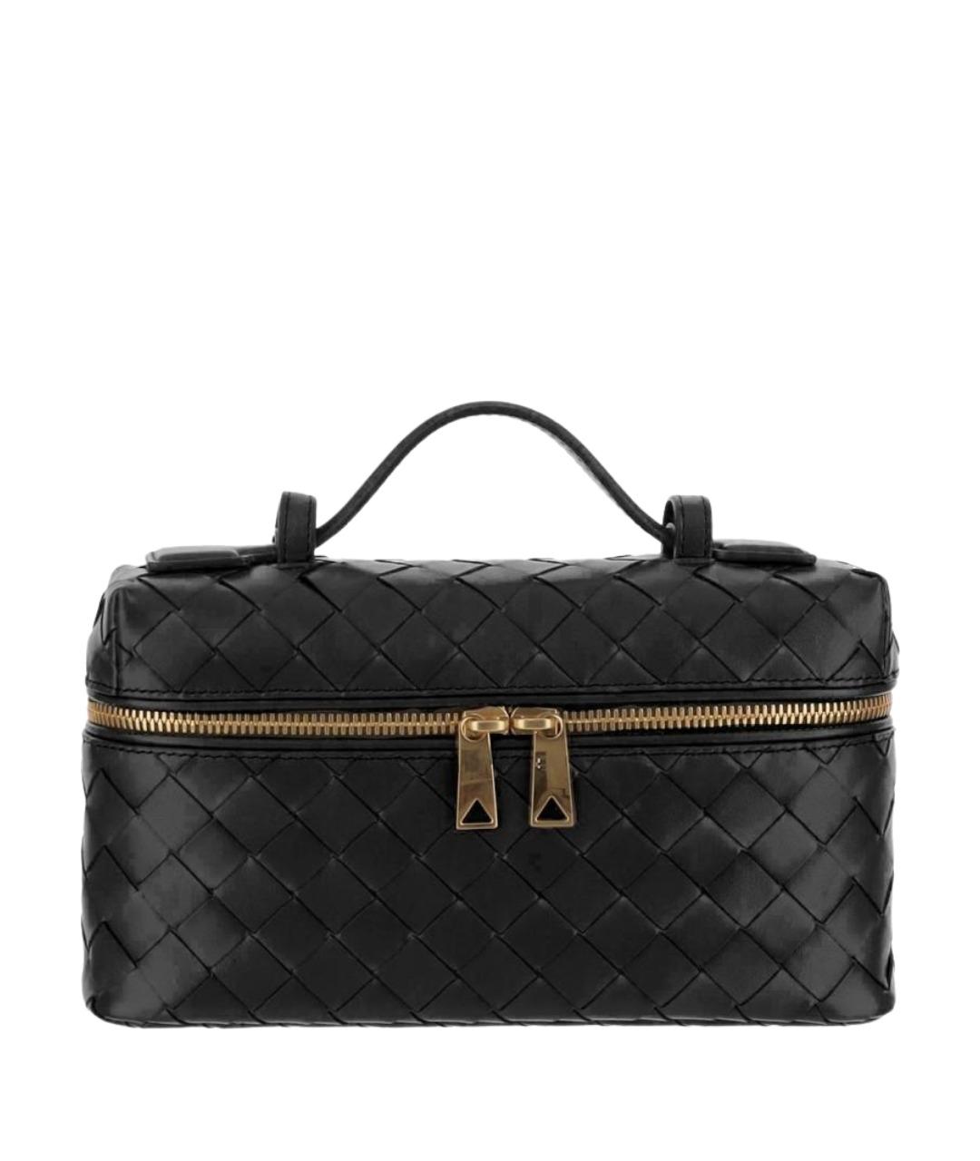 BOTTEGA VENETA Черная кожаная сумка через плечо, фото 1